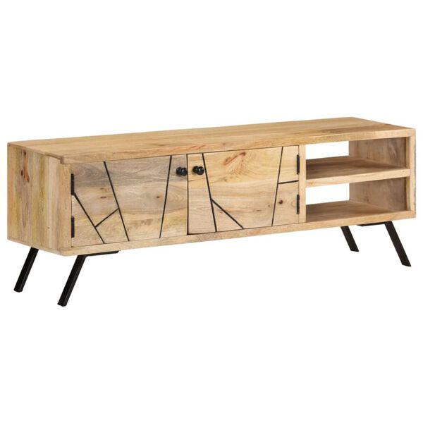 vidaXL Έπιπλο Τηλεόρασης 110 x 30 x 40 εκ. από Μασίφ Ξύλο Μάνγκο