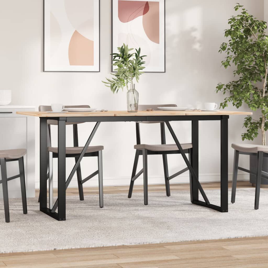 vidaXL Πόδια Τραπεζαρίας σε Σχήμα «Ο» 140x60x73 εκ. Ατσάλι
