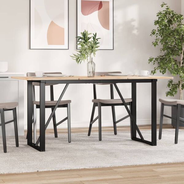vidaXL Πόδια Τραπεζαρίας σε Σχήμα «Ο» 140x60x73 εκ. Ατσάλι