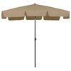 vidaXL Ομπρέλα Θαλάσσης Taupe 200 x 125 εκ.