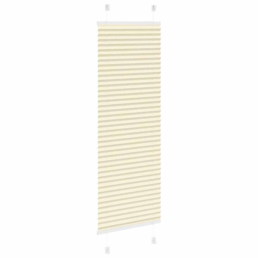 vidaXL Πλισέ περσίδα Κρέμα 40x100 cm Πλάτος υφάσματος 39,4 cm