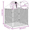 vidaXL Κλουβί Σκύλου Εξ. Χώρου με Οροφή Ασημί 2x2x2,5 μ. Γαλβ. Ατσάλι