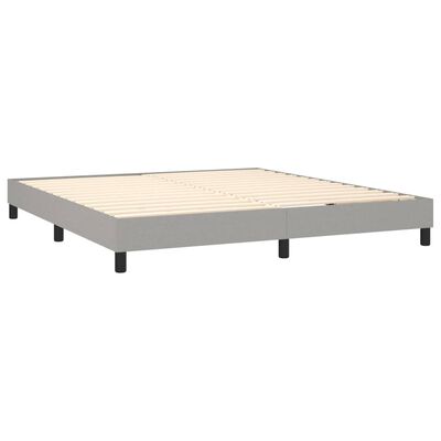 vidaXL Πλαίσιο Κρεβατιού Boxspring Ανοιχτό Γκρι 180x200 εκ. Υφασμάτινο
