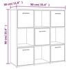 vidaXL Βιβλιοθήκη Γκρι Sonoma 90 x 30 x 90 εκ. από Επεξεργασμένο Ξύλο