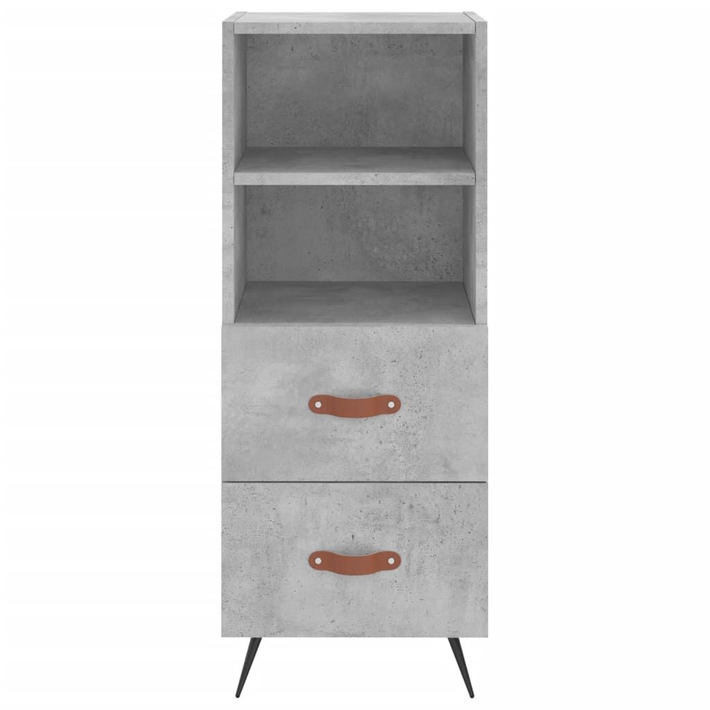 vidaXL Ντουλάπι Γκρι Σκυροδέματος 34,5x34x180 εκ. Επεξεργασμένο Ξύλο