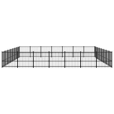 vidaXL Κλουβί Σκύλου Εξωτερικού Χώρου 52,69 μ² από Ατσάλι