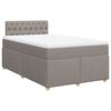 vidaXL Κρεβάτι Boxspring με Στρώμα Taupe 120x190 εκ. Υφασμάτινο