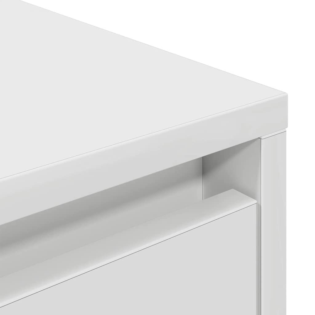 vidaXL Ντουλάπι Τηλεόρασης με LED Λευκό 160,5x41x50 εκ.
