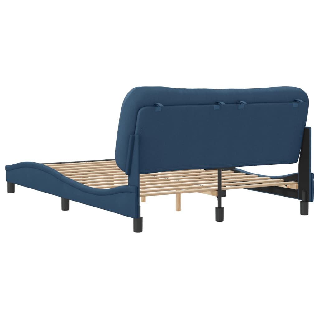vidaXL Πλαίσιο κρεβατιού χωρίς στρώμα μπλε 120x200cm ύφασμα