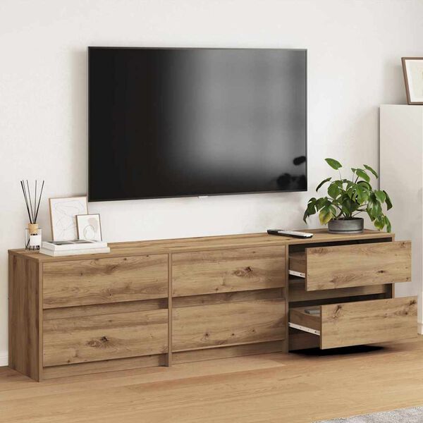 vidaXL &Mu;&omicron;&nu;ά&delta;&epsilon;&sigmaf; TV &Epsilon;&pi;&iota;&tau;&omicron;ί&chi;&iota;&omicron; 2 pcs Artisan Oak 180 x 34 x 50 &epsilon;&kappa;