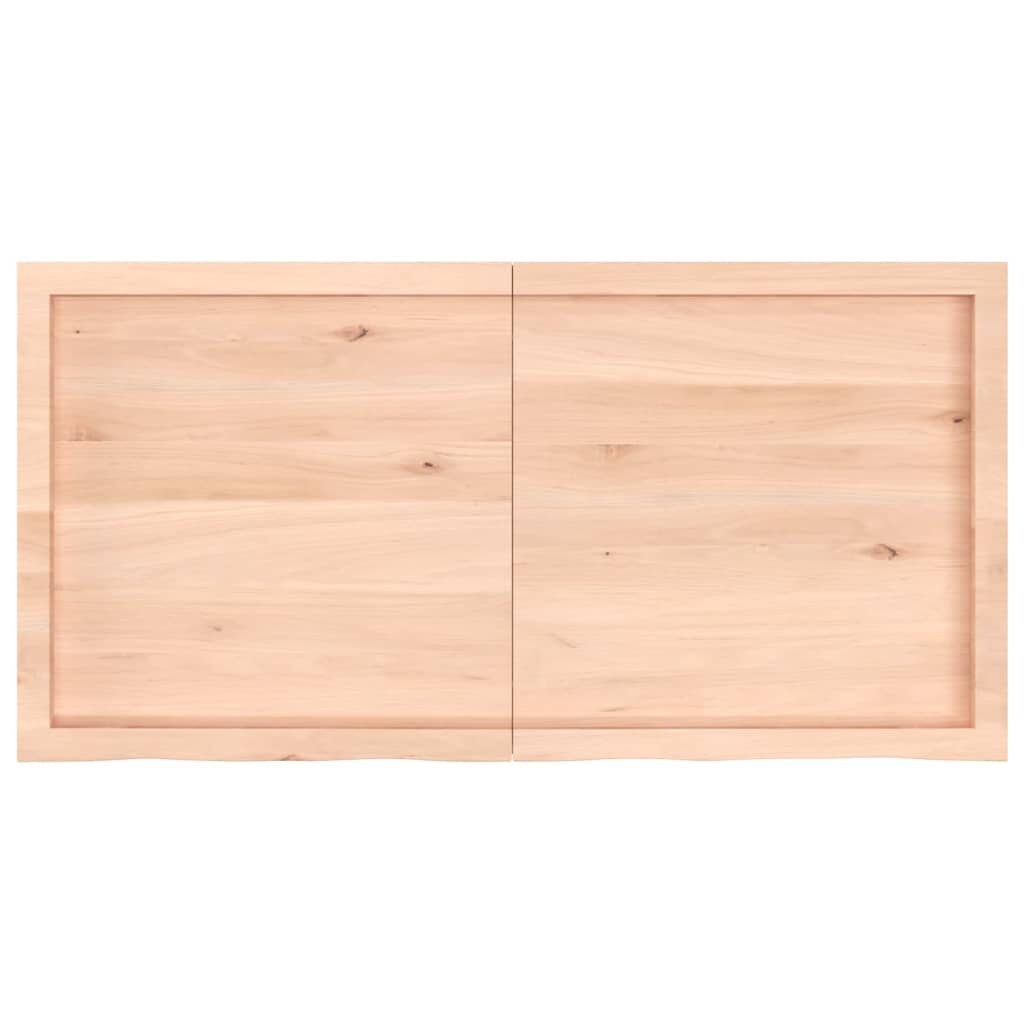 vidaXL Επιφάνεια Τραπεζιού 120x60x(2-4)εκ Ακατέργαστο Μασίφ Ξύλο Δρυός