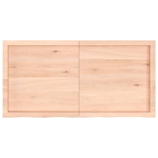 vidaXL Επιφάνεια Τραπεζιού 120x60x(2-4)εκ Ακατέργαστο Μασίφ Ξύλο Δρυός