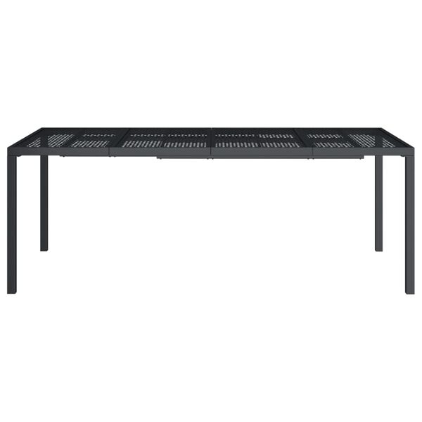 vidaXL Τραπέζι Κήπου Ανθρακί 200x100x72 εκ. Ατσάλινο