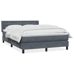 vidaXL Box Spring &Kappa;&rho;&epsilon;&beta;ά&tau;&iota; &mu;&epsilon; &sigma;&tau;&rho;ώ&mu;&alpha; &Sigma;&kappa;&omicron;ύ&rho;&omicron; &gamma;&kappa;&rho;&iota; 140x220 cm &Beta;&epsilon;&lambda;&omicron;ύ&delta;&iota;&nu;&omicron;