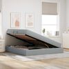 vidaXL Κρεβάτι με αποθηκευτικό χώρο και στρώμα με στρώμα Ανοιχτό γκρι