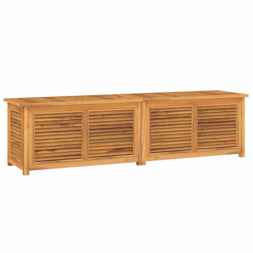 vidaXL Μπαούλο Αποθήκευσης Κήπου με Τσάντα 200x50x55εκ Μασίφ Ξύλο Teak
