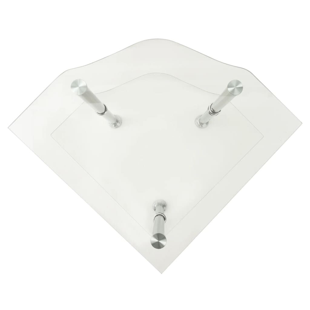 vidaXL Τραπεζάκι Σαλονιού 2 Επιπέδων Διαφανές 38x38x50 εκ. Ψημ. Γυαλί