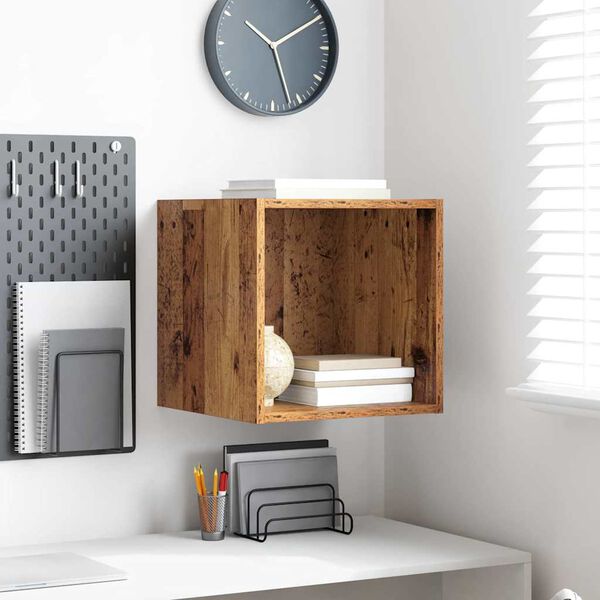 vidaXL Ντουλάπα Τοίχου Παλιό ξύλο 37 x 37 x 37 εκ Επεξεργασμένο ξύλο