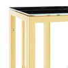 vidaXL Τραπέζι Κονσόλα Χρυσό 70x30x70 εκ. Ανοξείδωτο Ατσάλι και Γυαλί
