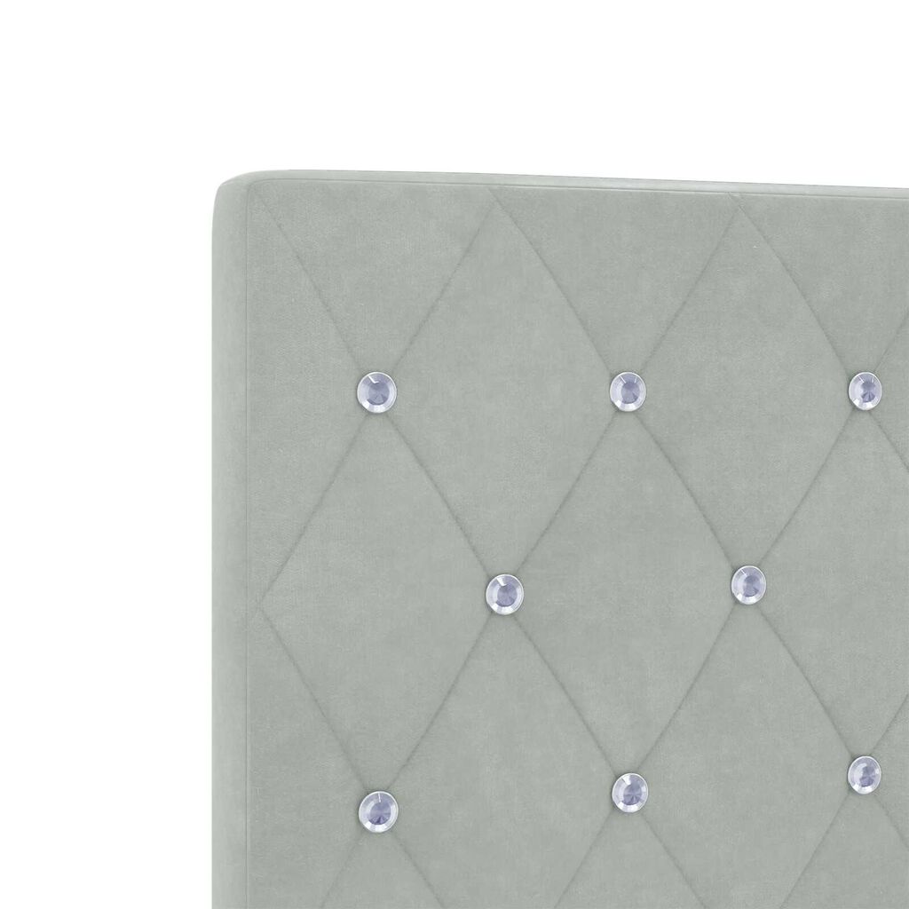 vidaXL Κεφαλάκι LED ανοιχτού γκρι 80 εκ βελούδο