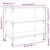 vidaXL Τρόλεϊ Κουζίνας Καφέ Δρυς 102x50x95 εκ. Επεξεργασμένο Ξύλο