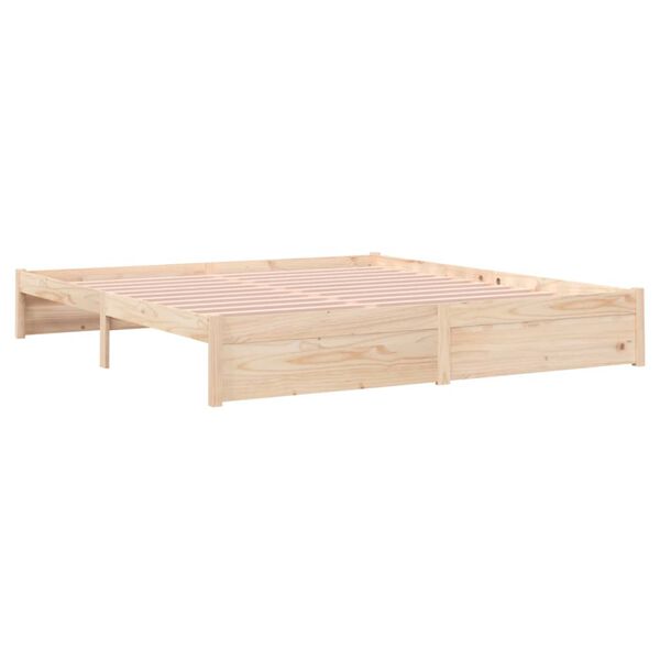 vidaXL Πλαίσιο Κρεβατιού 180 x 200 εκ. Μασίφ Ξύλο Super King Size