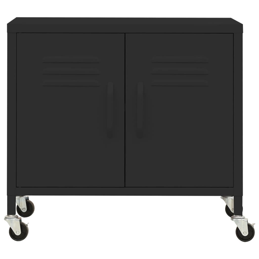 vidaXL Ντουλάπι Αποθήκευσης Μαύρο 60 x 35 x 56 εκ. από Ατσάλι