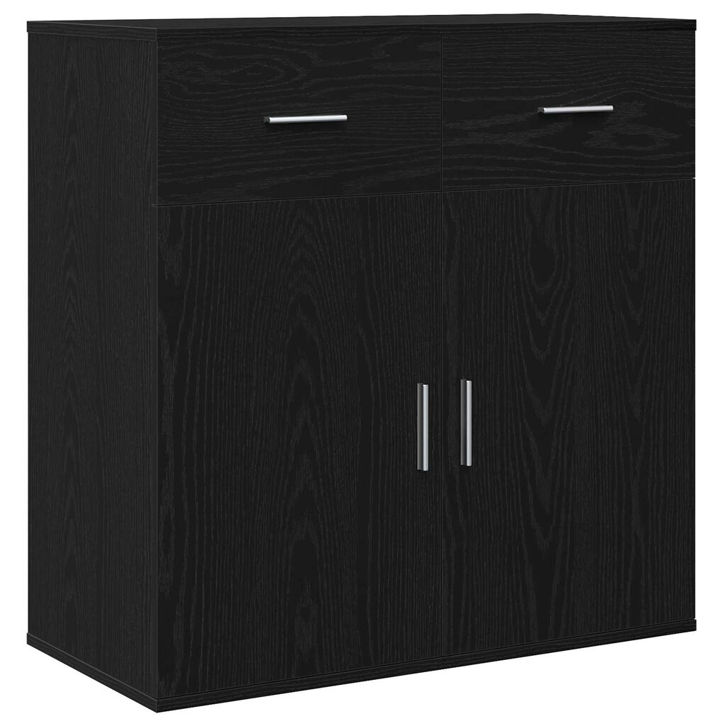 vidaXL Πλαϊνό γραφείο Μαύρη δρυς 79 x 38 x 80 εκ Επεξεργασμένο ξύλο