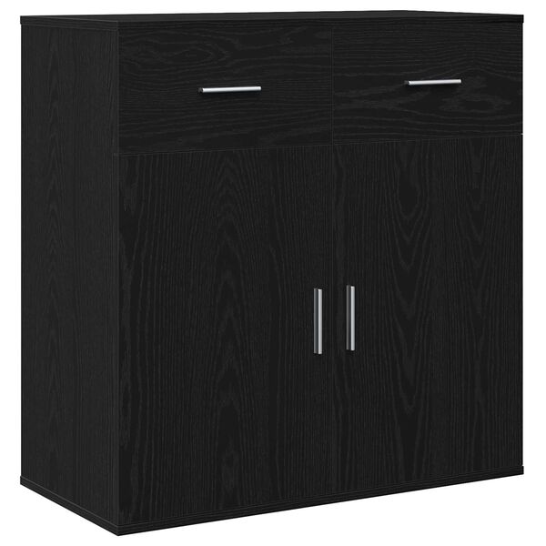 vidaXL Πλαϊνό γραφείο Μαύρη δρυς 79 x 38 x 80 εκ Επεξεργασμένο ξύλο