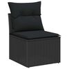 vidaXL Σετ Καναπέ Κήπου με αποθήκευση 8 pcs Μαύρο Πολυ ράταν