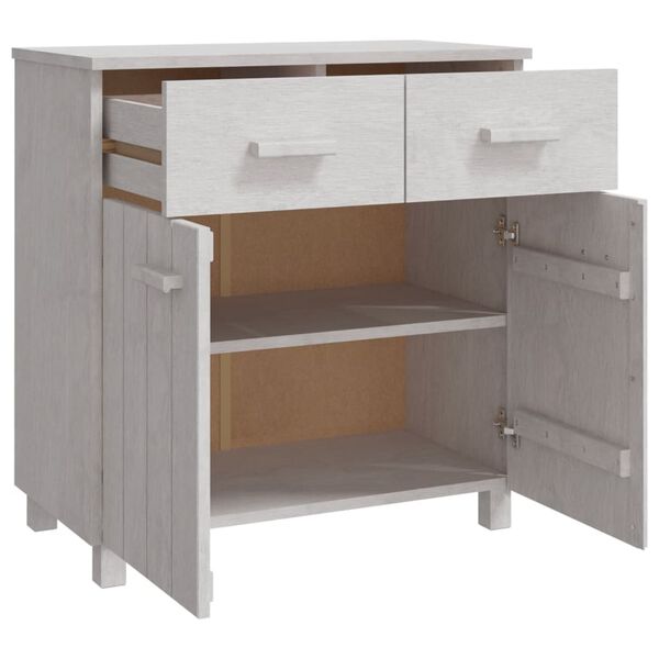 vidaXL Ντουλάπι Αποθήκευσης Λευκό 79 x 40 x 80 εκ. Μασίφ Ξύλο Πεύκου
