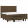vidaXL Κρεβάτι Boxspring με Στρώμα Σκούρο Καφέ 160x200 εκ Υφασμάτινο