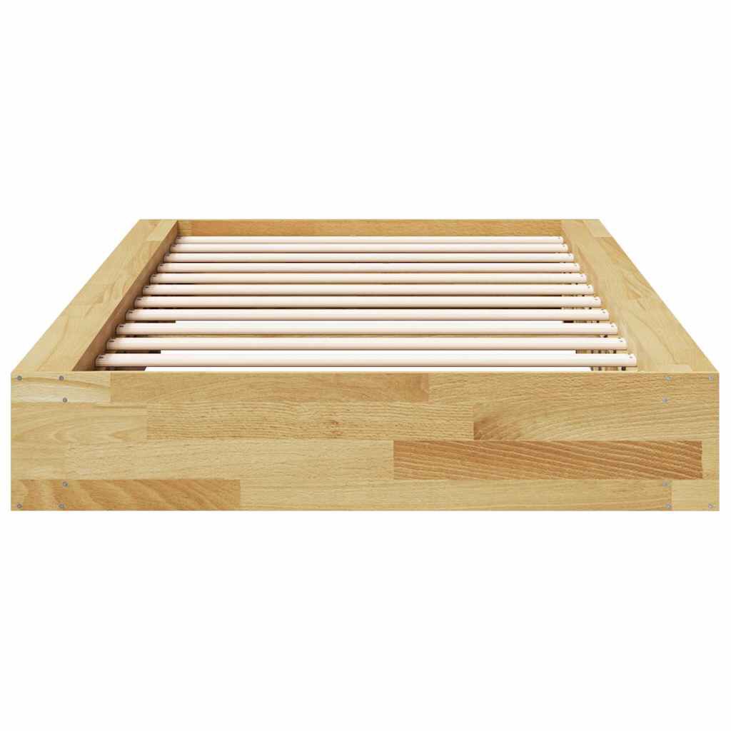 vidaXL Πλαίσιο κρεβατιού χωρίς στρώμα 80x200 cm μασίφ ξύλο δρυς