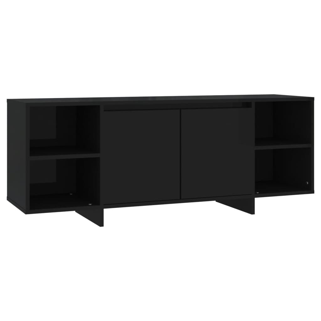 vidaXL Έπιπλο Τηλεόρασης Μαύρο 130 x 35 x 50 εκ. από Μοριοσανίδα