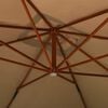 vidaXL Ομπρέλα Κήπου Πρόβολος Taupe 400 x 300 εκ. με Ξύλινο Ιστό