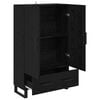 vidaXL Highboard &Mu;&alpha;ύ&rho;&eta; &Omicron;&xi;&upsilon;ά 69,5 x 30 x 115 &epsilon;&kappa; &Epsilon;&pi;&epsilon;&xi;&epsilon;&rho;&gamma;&alpha;&sigma;&mu;έ&nu;&omicron; &xi;ύ&lambda;&omicron;
