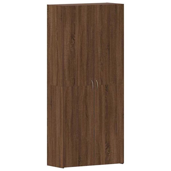 vidaXL Ντουλάπα Παπουτσιών Καφέ 80 x 35.5 x 180 εκ Επεξεργασμένο ξύλο