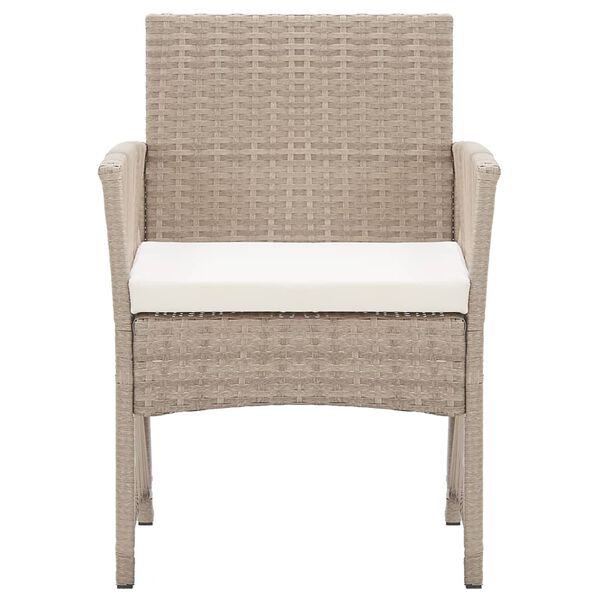 vidaXL Πολυθρόνες Εξωτερικού Χώρου 2 τεμ. Μπεζ Συνθ. Ρατάν & Μαξιλάρια