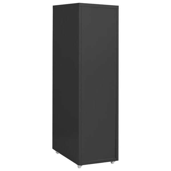vidaXL Αρχειοθήκη Φορητή Ανθρακί 28 x 41 x 109 εκ. Μεταλλική