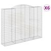 vidaXL Συρματοκιβώτια Τοξωτά 6 τεμ. 300x50x220/240 εκ. Γαλβαν. Ατσάλι