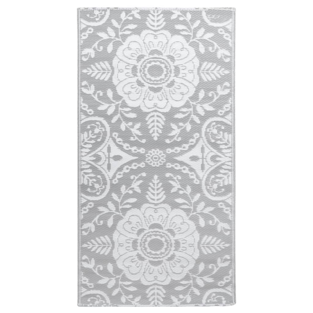 vidaXL χαλί εξωτερικού χώρου ARAKIL ανοιχτό γκρι 160x230 cm PP