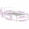 vidaXL Σκελετός Κρεβατιού Φυσικό 75 x 190 cm Στερεά ξυλεία πεύκου