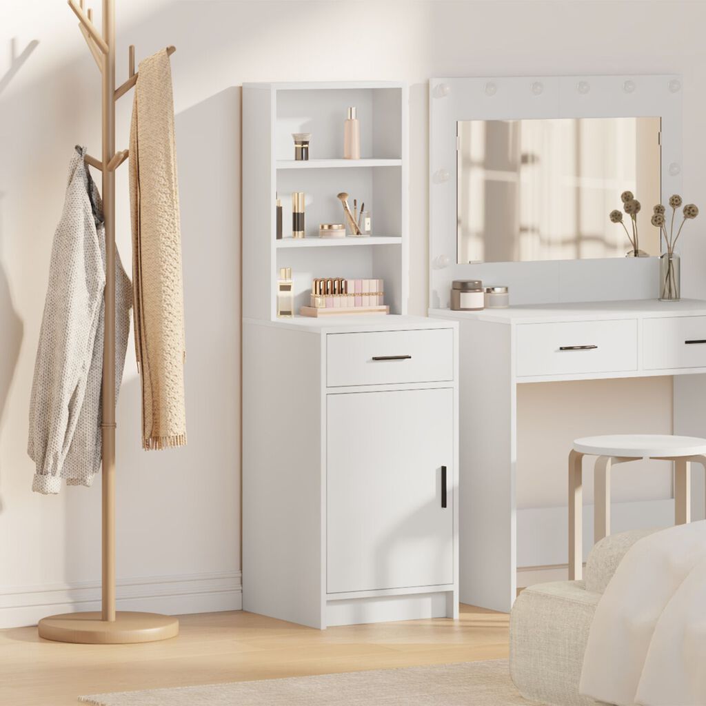 vidaXL Υψηλός μπουφές Λευκός 40x41x135 εκ. Ξύλο επεξεργασμένου