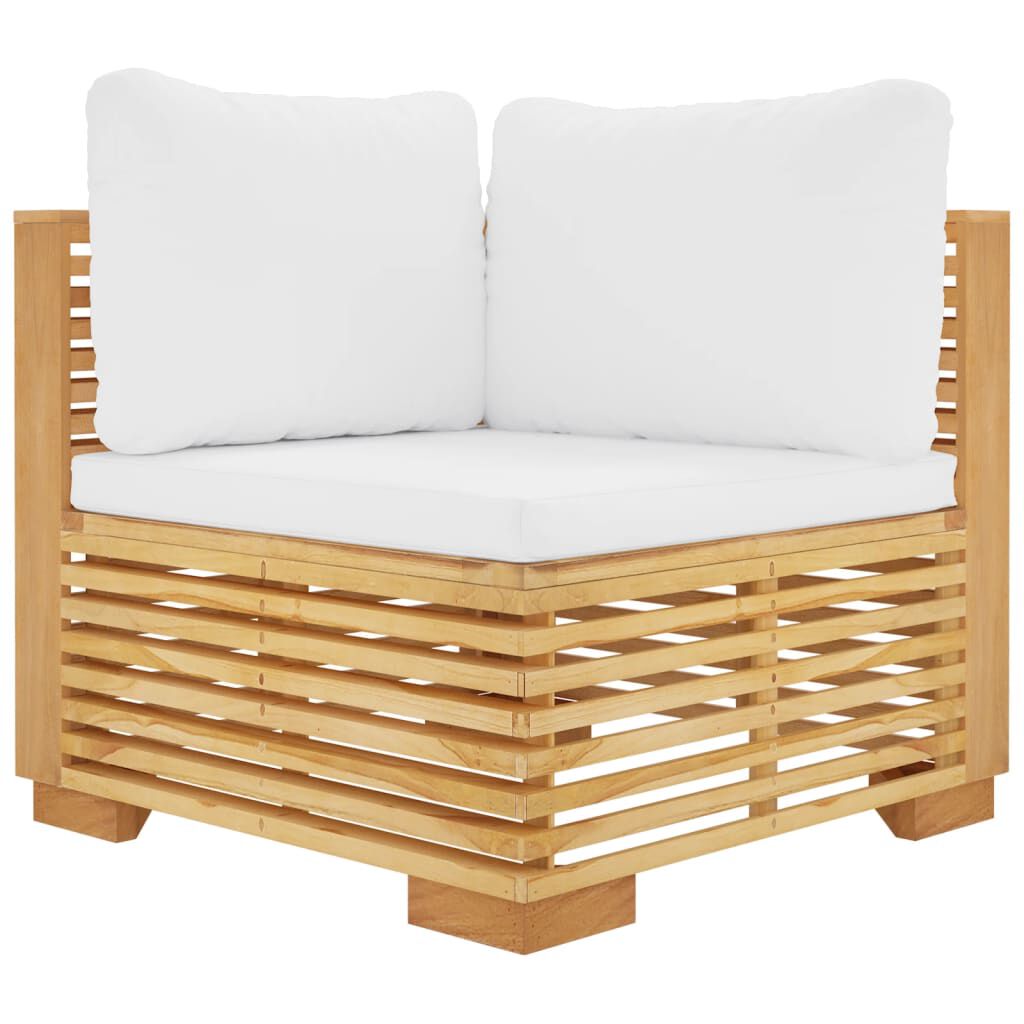 vidaXL Σαλόνι Κήπου Σετ 6 Τεμαχίων από Μασίφ Ξύλο Teak με Μαξιλάρια