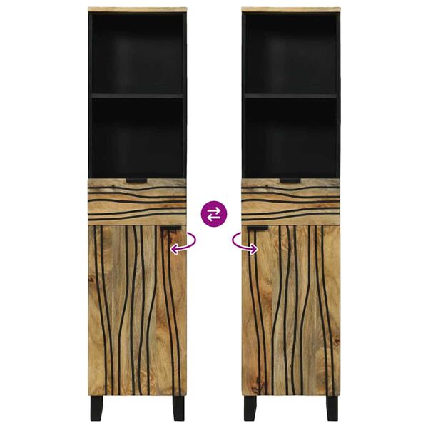 vidaXL Σετ Επίπλων Μπάνιου με συρτάρι 3 pcs Καφέ 38 x 33 x 160 εκ.