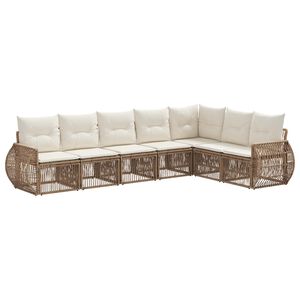 vidaXL &Sigma;&epsilon;&tau; &Kappa;&alpha;&nu;&alpha;&pi;έ &Kappa;ή&pi;&omicron;&upsilon; 7 pcs &Mu;&pi;&epsilon;&zeta; &kappa;&alpha;&iota; &Kappa;&rho;έ&mu; &sigma;&upsilon;&nu;&theta;&epsilon;&tau;&iota;&kappa;ό &rho;&alpha;&tau;ά&nu;