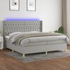 vidaXL &Kappa;&rho;&epsilon;&beta;ά&tau;&iota; Boxspring &mu;&epsilon; &Sigma;&tau;&rho;ώ&mu;&alpha; & LED &Alpha;&nu;.&Gamma;&kappa;&rho;&iota; 200x200&epsilon;&kappa;. &Upsilon;&phi;&alpha;&sigma;&mu;ά&tau;&iota;&nu;&omicron;