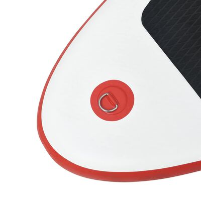 vidaXL Σανίδα SUP Φουσκωτή Σετ Κόκκινο / Λευκό με Πανί