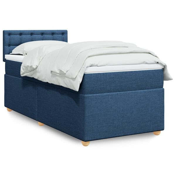 vidaXL &Kappa;&rho;&epsilon;&beta;ά&tau;&iota; Boxspring &mu;&epsilon; &Sigma;&tau;&rho;ώ&mu;&alpha; &Mu;&pi;&lambda;&epsilon; 90x190 &epsilon;&kappa;.&Upsilon;&phi;&alpha;&sigma;&mu;ά&tau;&iota;&nu;&omicron;