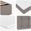 vidaXL Οθωμανικό κρεβάτι με στρώμα & LEDs Taupe 140x200 cm Ύφασμα